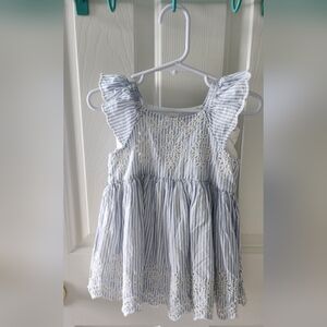 Baby Gap blue white seersucker dress 6-12 months